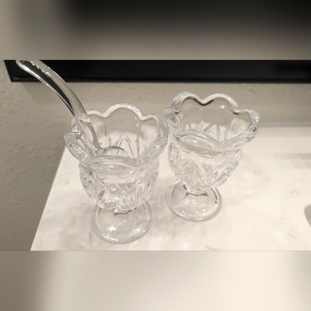 Vintage Estate Marquis by Waterford 4" Crystal Glass Condiment Vases